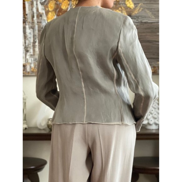SOLD (VINTAGE) 80's Giorgio Armani 100% Silk Jacket (S) - Picture 5 of 9